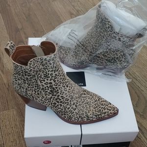 Leopard print booties